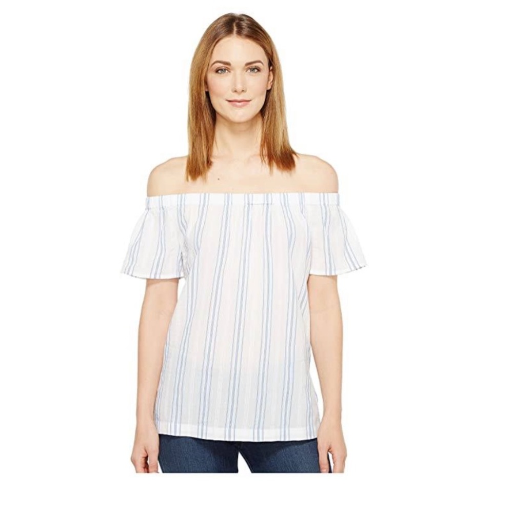 Vince Camino Off The Shoulder Stripe Tunic
